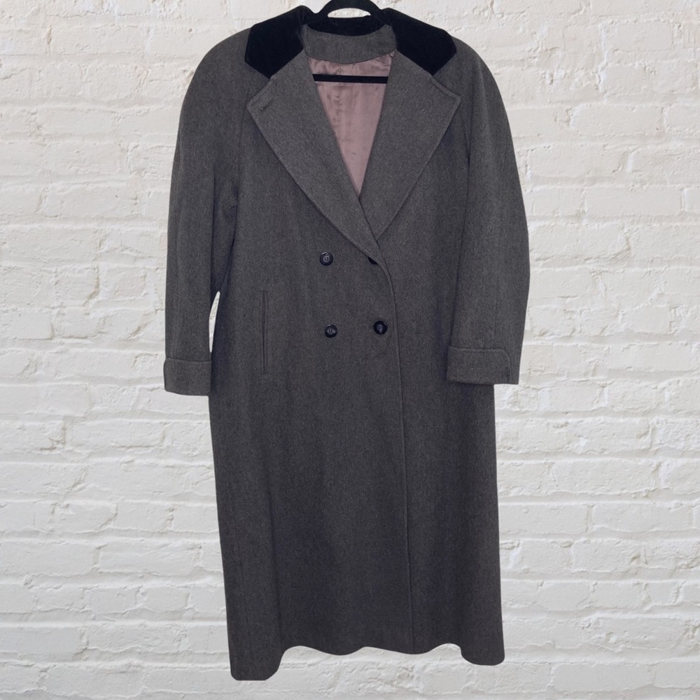 Ada Gray Double-Breasted Coat